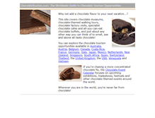 Tablet Screenshot of chocolatetourism.com